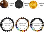 ONESING 2-12 Pcs Chakra Bracelets for Women Lava Rock 7 Chakras Crystals and Healing Stones Bracelets 8mm Crystal Bracelets Yoga Beaded Bracelets for Women Men Essential Oil Diffuser - Image 4